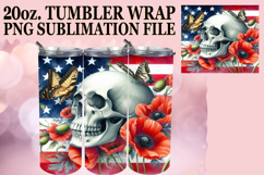 Joyful Adventures 20oz tumbler wrap, Skull USA Product Image 1