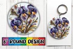 Elegant 3D Blossom Circle &amp; Keychain Product Image 1