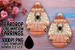 Vibrant Teardrop Earrings Template Art , Halloween Product Image 1