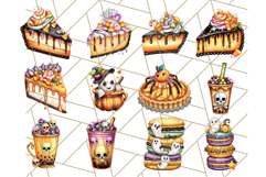 Ghost Café PNG Clipart, Cute Ghost Baristas Halloween Treats Product Image 6