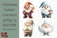 Easter Christian Gnome PNG, Religious Spring Sublimation Product Image 1