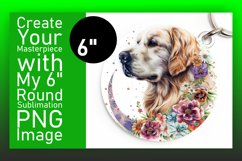 Quirky Dog Art Sublimation Circle Keychain Product Image 1