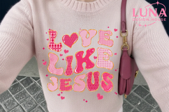 Love Like Jesus png, Valentine Christian png, Pink Jesus png Product Image 3