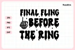 Spooky Bachelorette Party Saying SVG | Final Fling Product Image 3