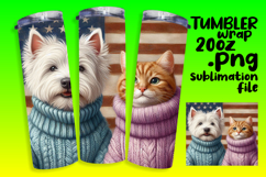 Beautiful Gift: 20oz Tumbler Wrap , Dog and cat Product Image 1