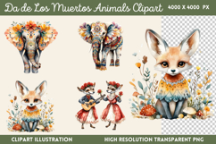 Da de Los Muertos Animals PNG Product Image 1