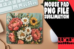 Antique Vintage Spring Flower Mouse Pad Product Image 1