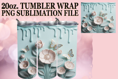 Bright Mornings 20oz tumbler wrap, 3D Flowers Product Image 1