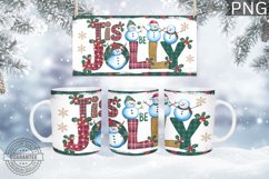 Christmas Mug Wrap Design - Christmas Snowman Sublimation Product Image 3