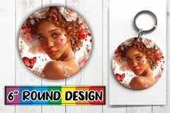 Sweetheart's Magical Muse: Keychain Sublimation Product Image 1