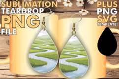 VIBRANT TEARDROP EARRINGS PNG, Spring Product Image 1