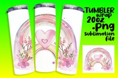 Vibrant 20oz Tumbler Wrap with Rainbow Design Product Image 1