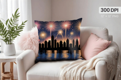 Happy New Year PNG Pillow, Festive New Year's Eve 2026 PNG Product Image 1