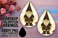 Cute Teardrop Design PNG for Printing , Gnome Product Image 1