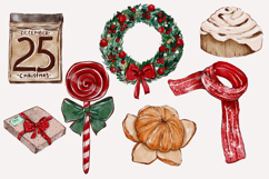 Watercolor Christmas PNG clipart hand drawn Product Image 3