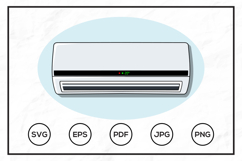 Air Conditioner Evaporator Design Illustration Product Image 1