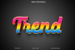 Colorful 3D Trend Text Graphic Product Image 1