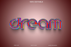 Vibrant 3D Text Dream Design for Creative Projects Product Image 1