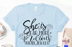 She is far more precious than jewels - Women Empowerment Svg Product Image 3