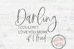 Family Sign Svg, Darling I Couldn't Love You More If I Tried Product Image 2