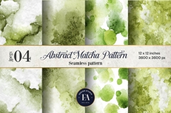 Matcha Green Tea Pattern, Matcha Aesthetic Digital Paper Product Image 1