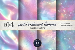 Holographic Pastel Digital Paper, Iridescent Texture Product Image 1