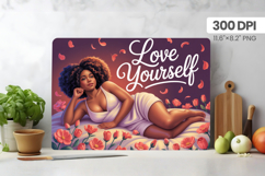 Afro Girl/Woman Melanin braided hair Cutting Board PNG Desig Product Image 1