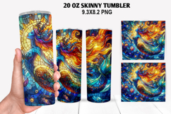 Skinny Tumbler 20oz Wrap Design, Summer Tumble PNG Design Product Image 1