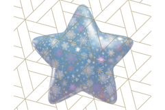 Cute Puffy Star Clipart PNG, 3D Glossy Pastel Stars Clip Art Product Image 2
