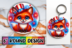 Radiant Round Designs for Gifts, USA Animals Product Image 1