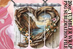 Summer Garden Tumbler Sublimation - 3D Heart Frame Product Image 1