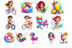 Bright Summer PNG Clipart, Printable Beach Graphics Product Image 3