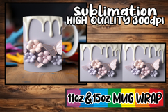 Vibrant escapes 11oz 15oz sublimation wrap, 3D Flowers Product Image 1