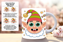 Fresh 11oz Mug Wrap Png Artwork , Cute Christmas Product Image 1