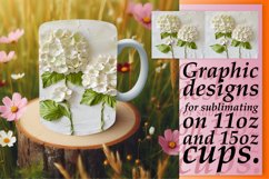 White Flower Paradise: Mug Wrap Sublimation Product Image 1