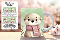 Enchanting 15oz Mug Wrap Png Template , Cute Animals Product Image 1