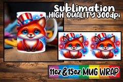 Radiant vibes 11oz 15oz sublimation wrap, USA Animals Product Image 1