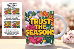 FRESH 15oz Mug Wrap PNG Design , Flower Quote Product Image 1