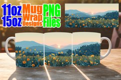 Sublimation Mug Wrap - Springtime Scenic Landscape Product Image 1