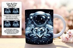 Gorgeous 11oz Mug Wrap Png Design , Astronaut Product Image 1