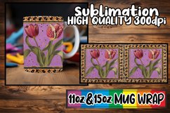 Shimmering Leopard &amp; Flower Power Mug Wraps 15oz 11oz Product Image 1