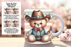 Quirky 15oz Mug Wrap Png Artwork , Teddy Bear Product Image 1