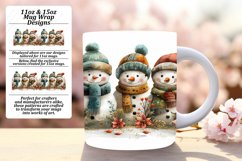Gingerbread Mug Wrap 11oz/15oz Christmas Pattern Product Image 1