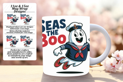 Alluring 15oz Mug Wrap Png Design , Funny Ghost Product Image 1