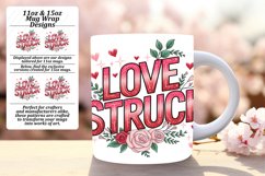 Stylish 15oz Mug Wrap Png Design , Valentines Product Image 1