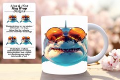 Sea Splash: Colorful Shark Sublimation Mat 11oz/15oz Product Image 1