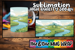 Pure elegance sublimation 11oz 15oz mug wrap, Spring Product Image 1