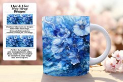 Floral Mug Wrap 11oz/15oz Design Sublimation PNG Product Image 1