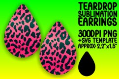 Glitter Leopard Print Teardrop Earring Style Product Image 1