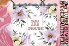 RADIANT DAYS 20oz TUMBLER WRAP, Flower Quote Product Image 1